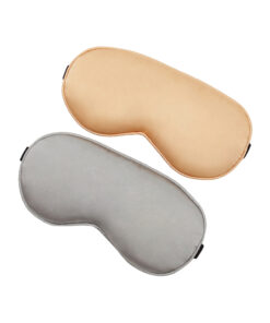 blush pink satin sleep eye mask / soft silk like travel & nighttime eye cover (3 pack)