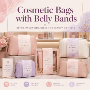 Cosmetic Bags with Belly Bands | Retail Packaging Ideas for Gift Sets
