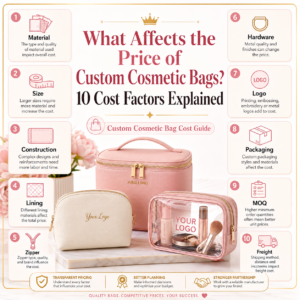 What Affects the Price of Custom Cosmetic Bags? 10 Cost Factors Explained
